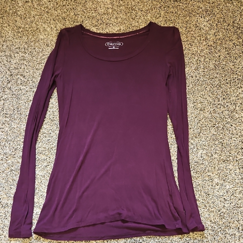 Maurice's womens dark Purple Long Sleeve Top